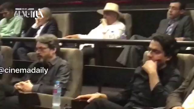 از عادل فردوسی پور و محمد باقر نوبخت در مراسم افتتاحیه فیلم «ساعت پنج عصر»