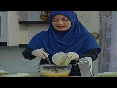 Amozesh cake baghlavayi پخت کیک باقلوایی