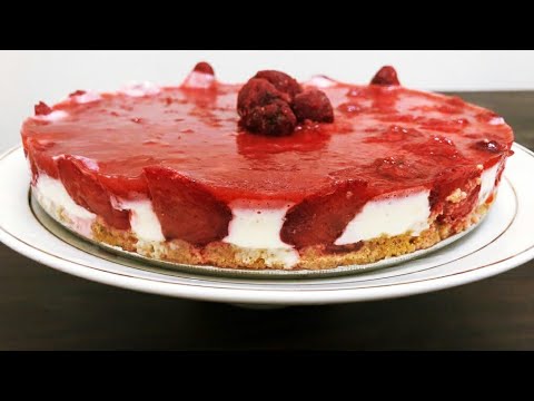 strawberry cheesecake recipe |no bake cheese cake| اسٹرابیری چیز کیک