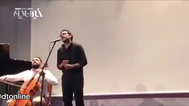 اجرای کوروش تهامی در مراسم افتتاحیه فیلم سینمایی «رگ خواب»